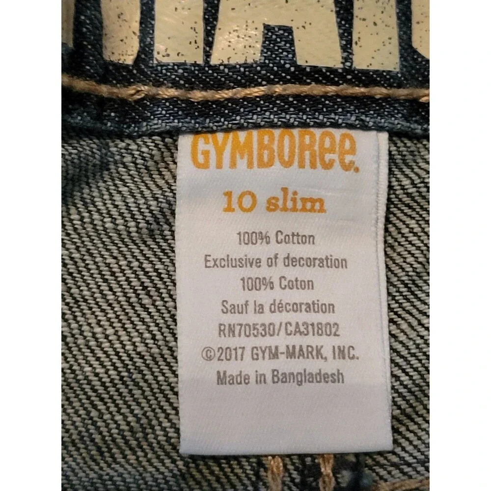 Boys Size 10 Slim Gymboree Jeans Adjustable Waist Straight Leg